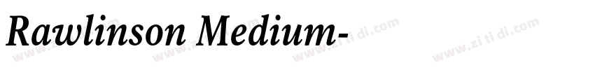 Rawlinson Medium字体转换